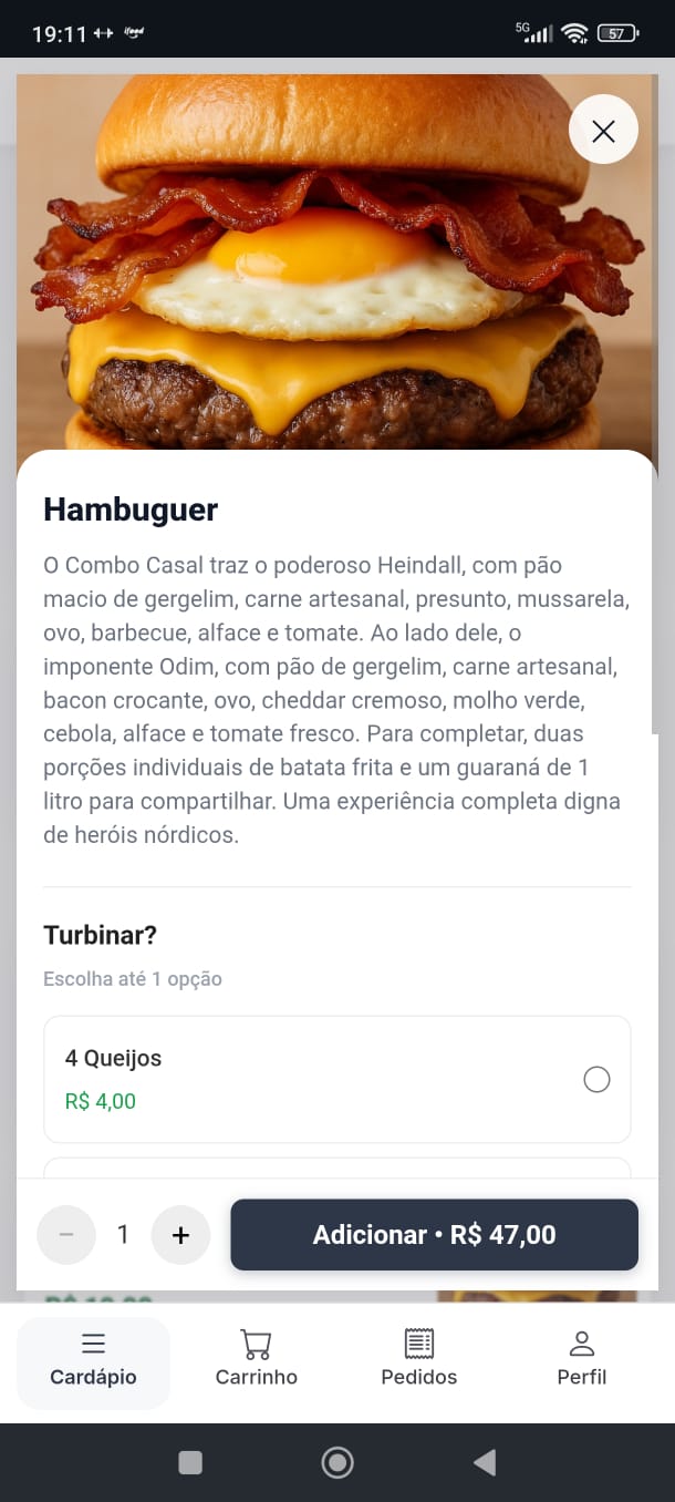 Link de delivery próprio da One Soluções